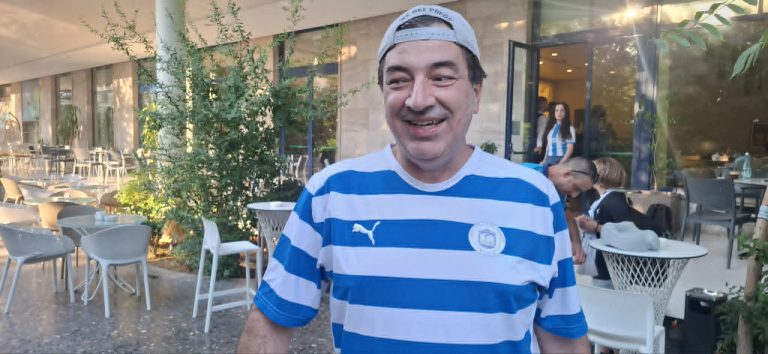 Με την φανέλα της θρυλικής ΑΕΠ στην Elbasan Arena ο Γιώργος